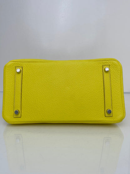 Hermes Birkin 30 Lime Clemence PHW #U