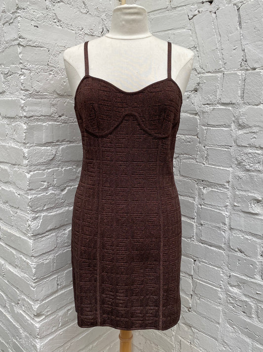 Givenchy Brown Metallic Dress, L