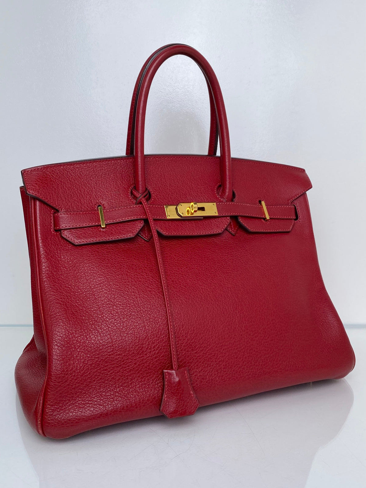 Hermes Birkin 35 Rouge Togo GHW #I