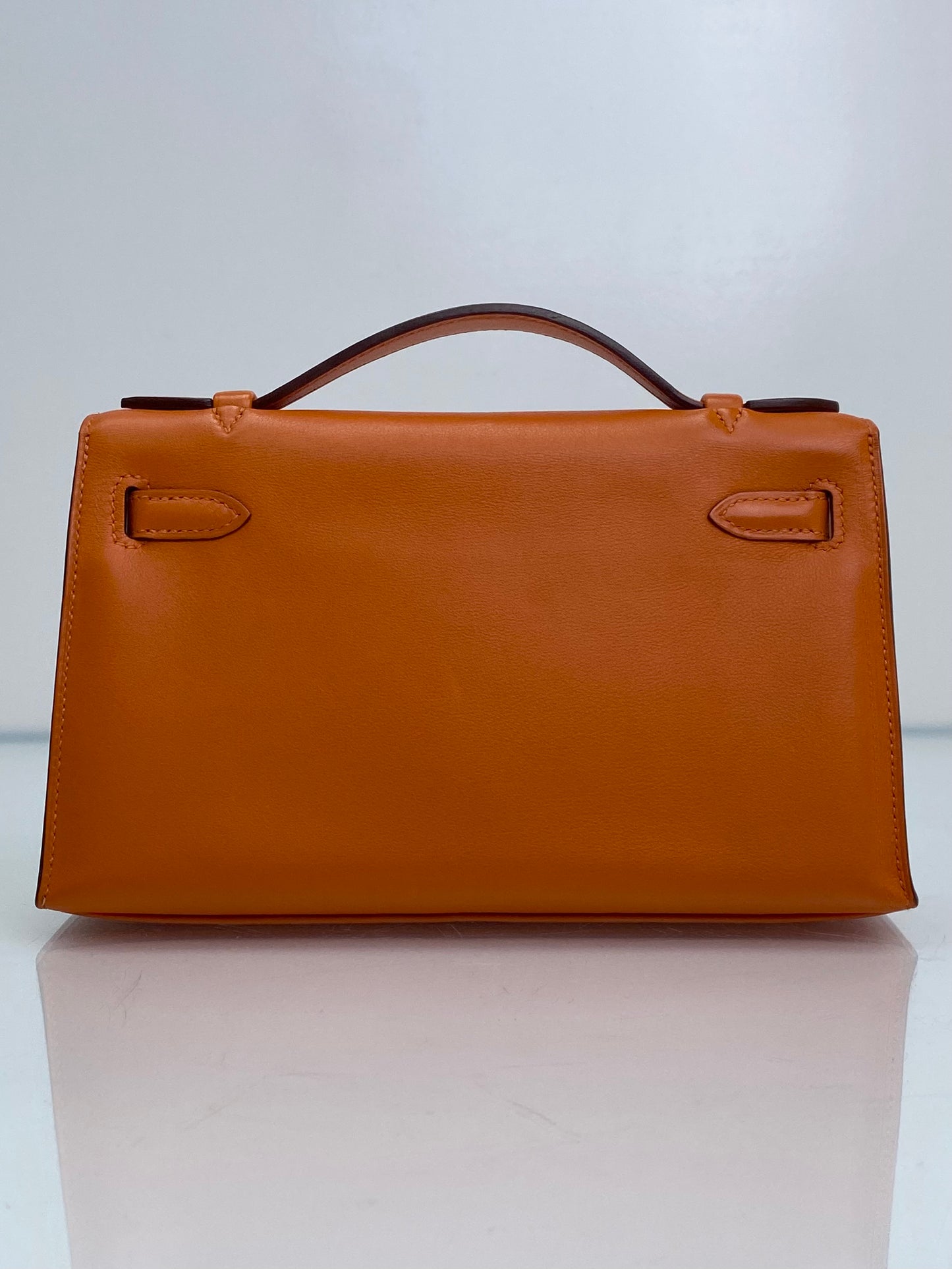 Hermes Kelly Pochette Orange Swift GHW #N