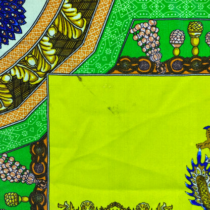 Versace Yellow & Green Silk Scarf (As Is)