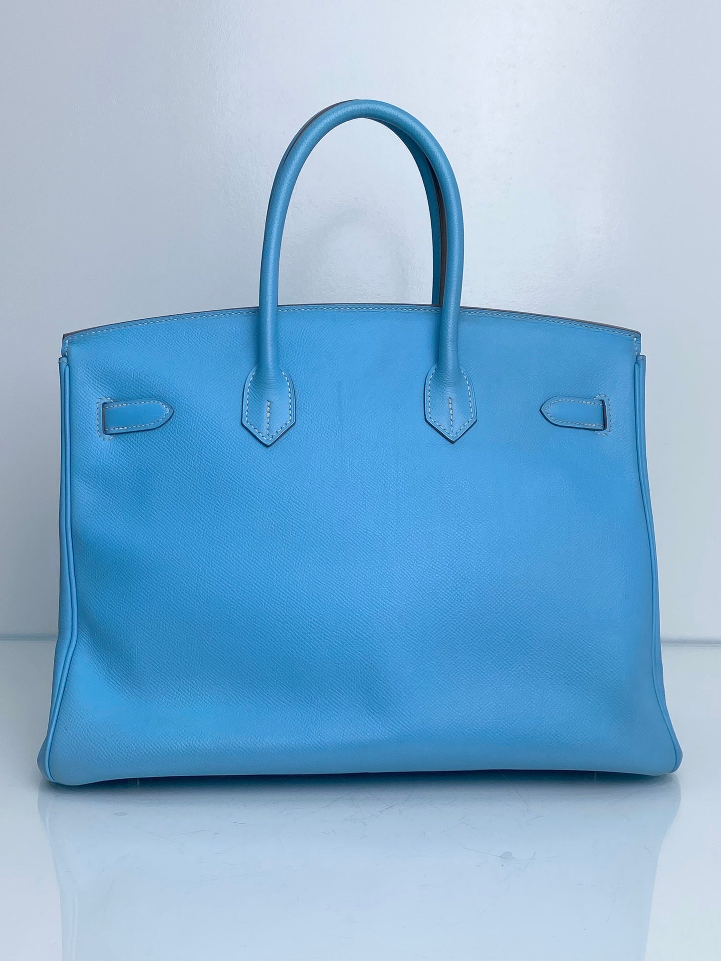 Hermes Birkin 35 Bleu Celeste / Mykonos Candy Epsom PHW #B