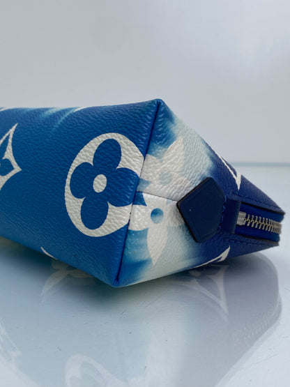 Louis Vuitton Blue Giant Monogram Escale Cosmetic Bag SHW