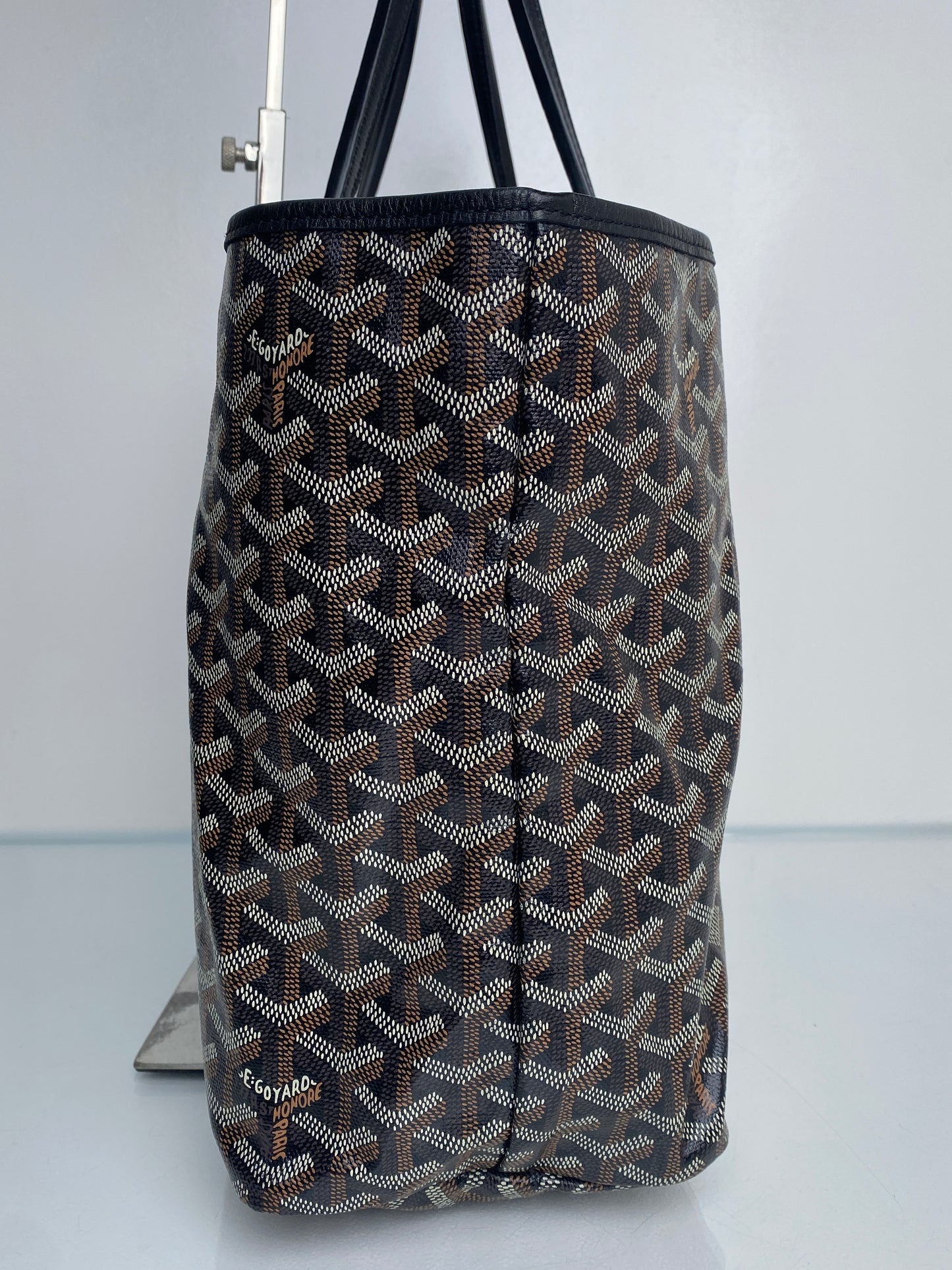 Goyard Black Saint Louis Canvas Tote PM