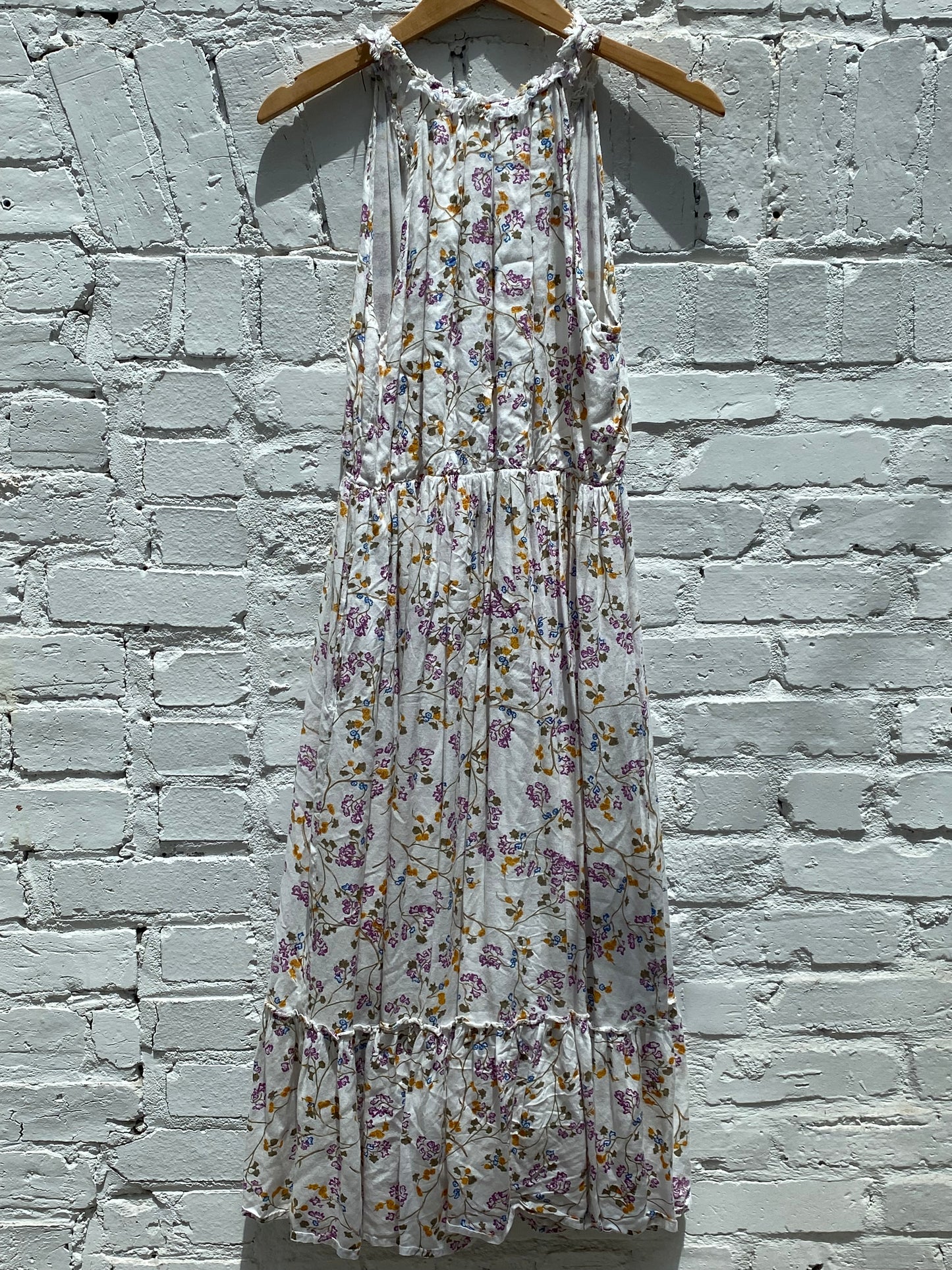 Roller Rabbit White & Purple Maxi Dress, S
