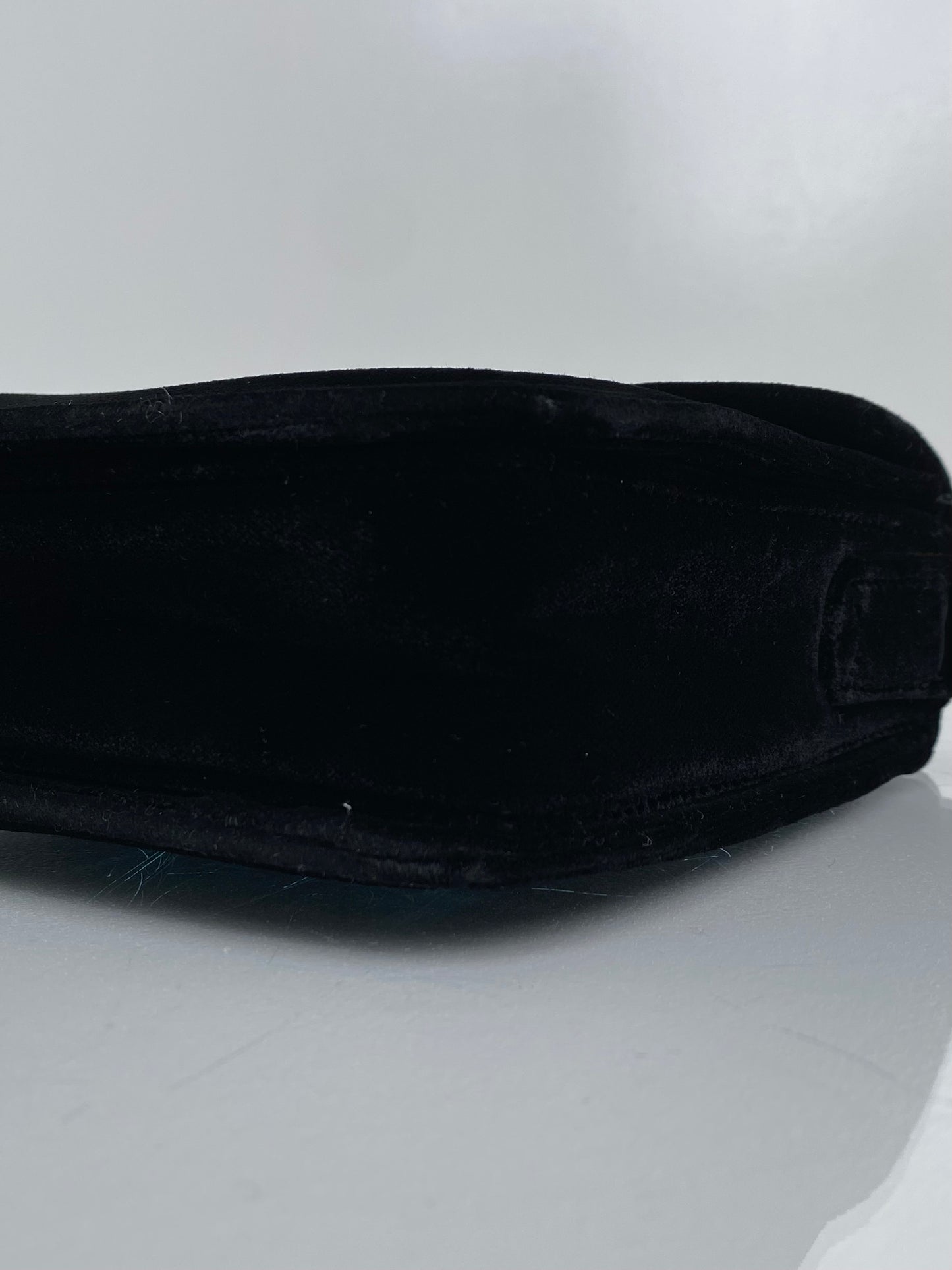 Gorgio Armani Black Velvet Mini Shoulder Bag