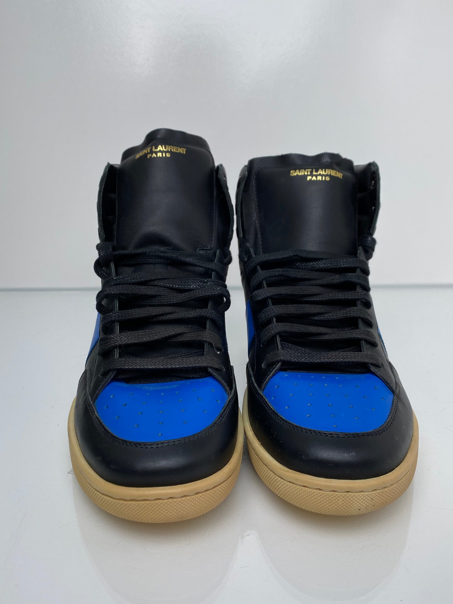 Saint Laurent Blue/Black High Tops, 42