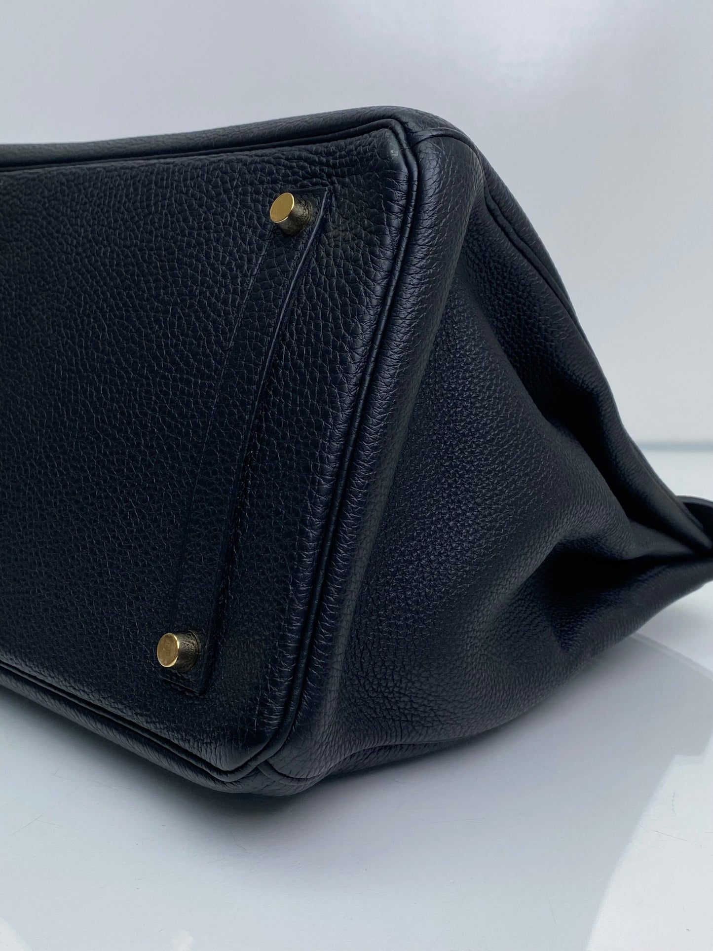 Hermes Birkin 35 Black Togo GHW #Q