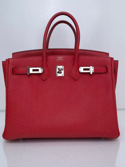 Hermes Birkin 25 Rouge Casaque Togo #C