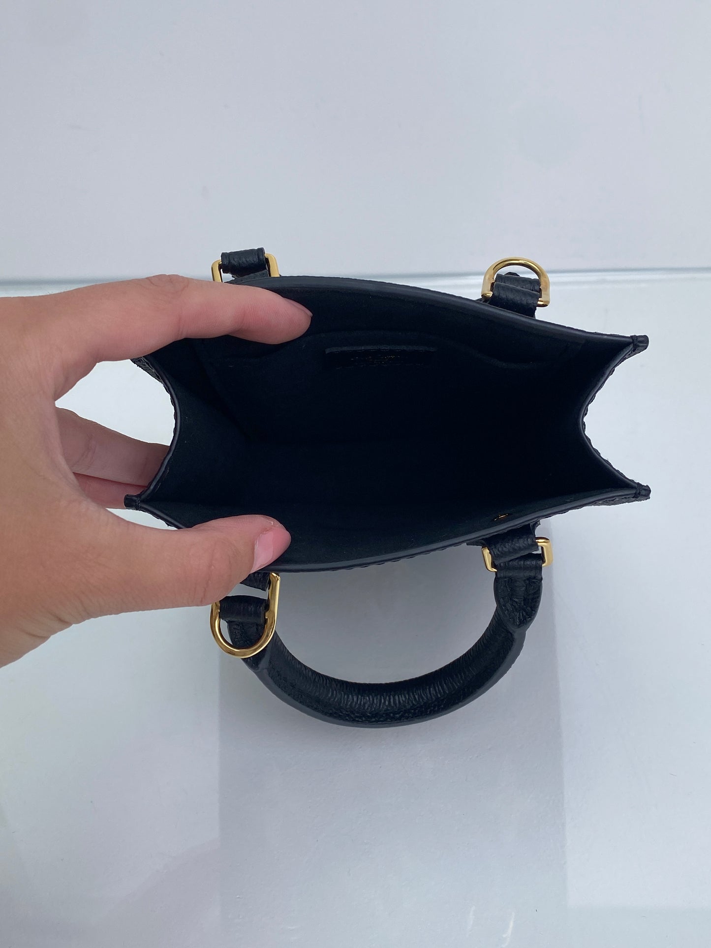 Louis Vuitton Sac Plat BB Black Empriente Giant Monogram GHW