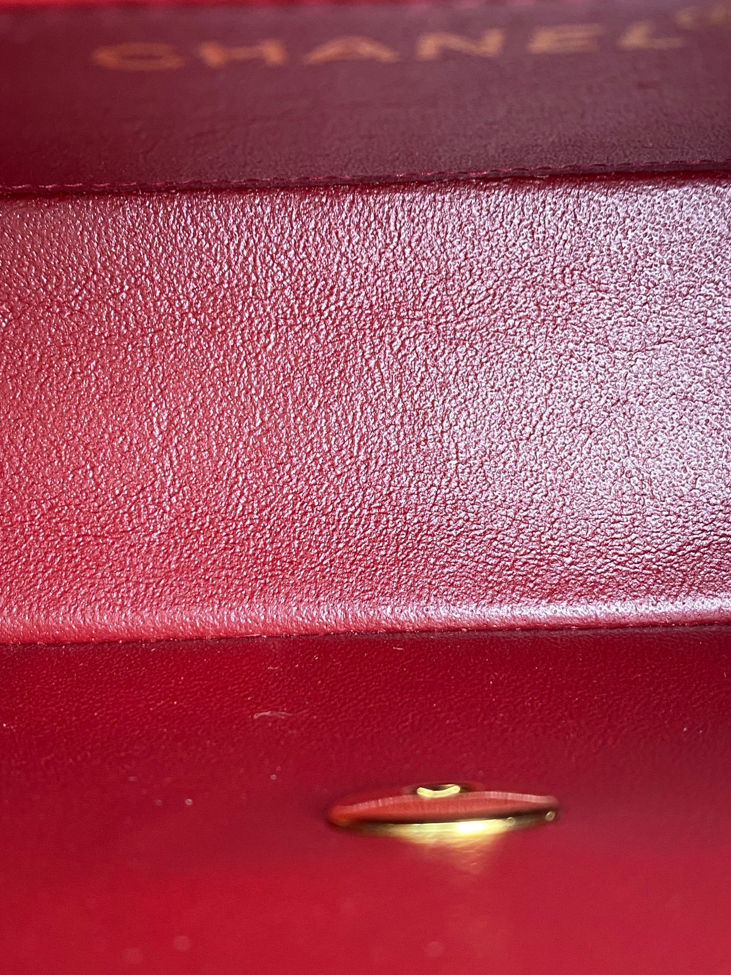 Chanel Bordeaux Red Classic Vintage Lambskin Mini Square Bag GHW #54