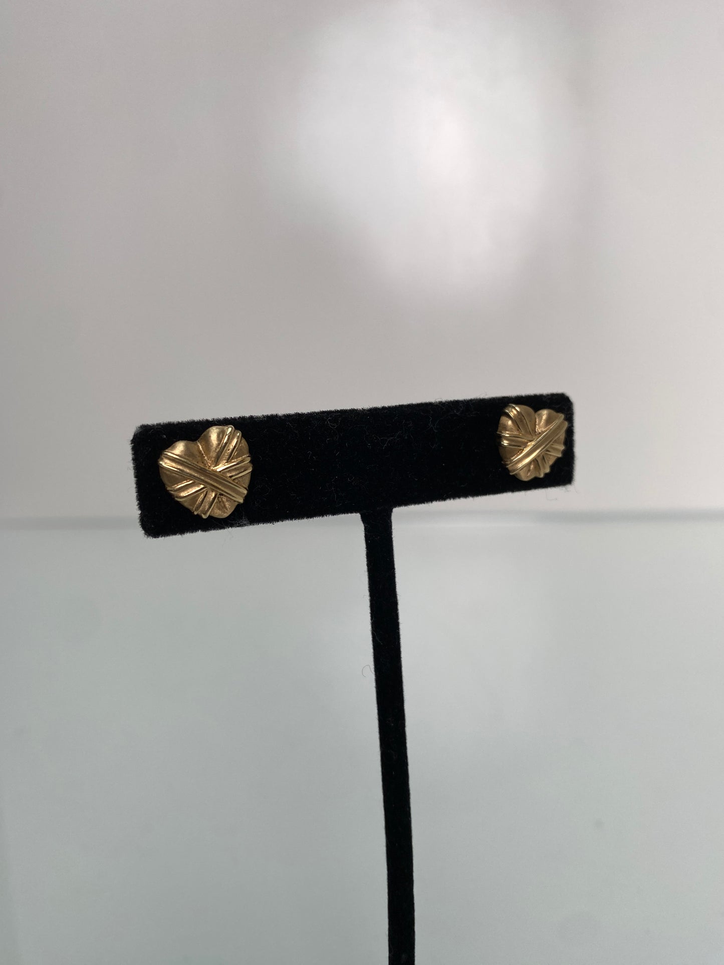 Chopard 18KY Heart Stud Earrings