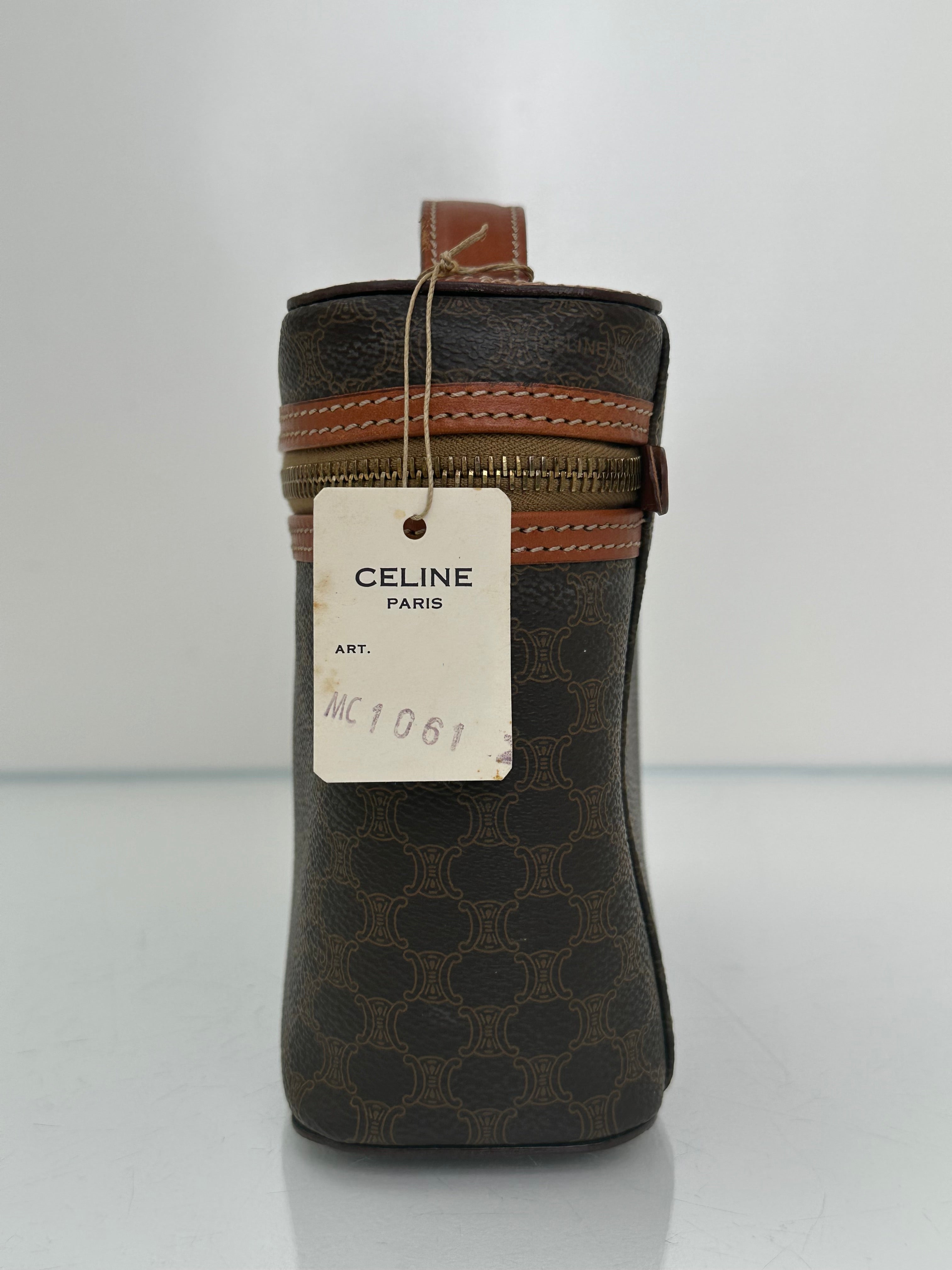 Celine Canvas Macadam East/West Vanity Bag GHW