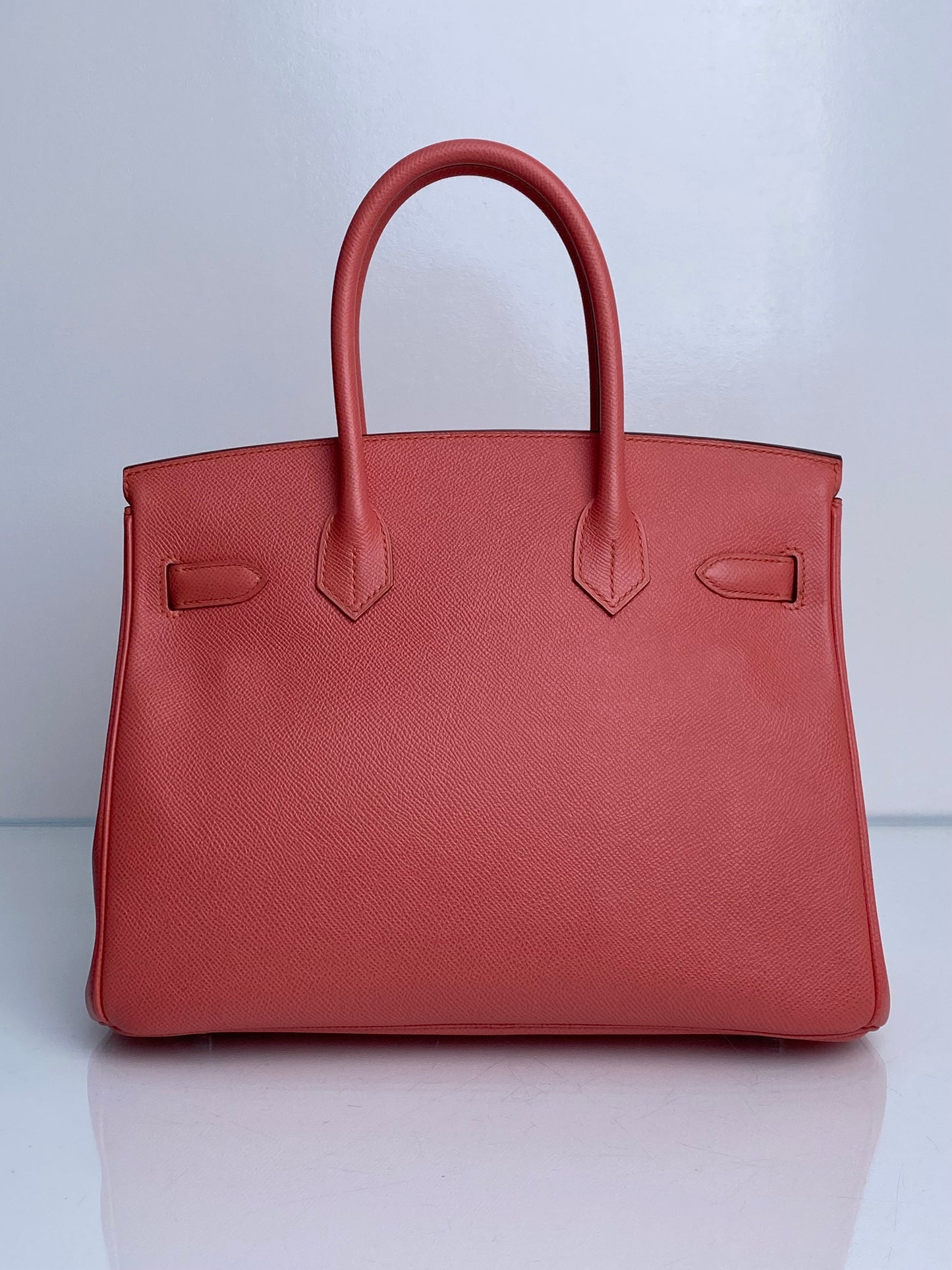 Hermes Birkin 30 Flamingo Epsom PHW #Q
