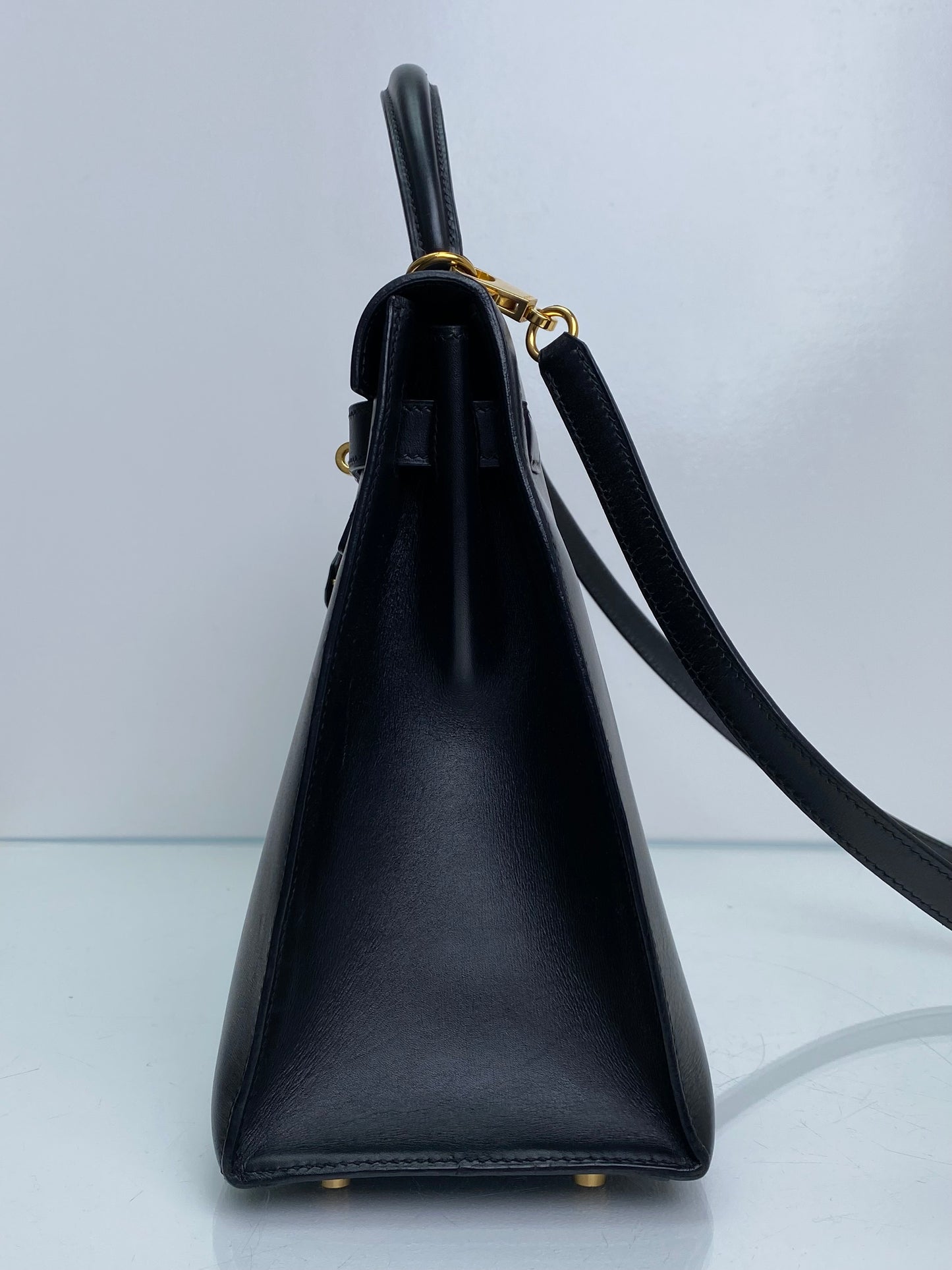 Hermes Kelly Sellier Noir Box Calf GHW #G