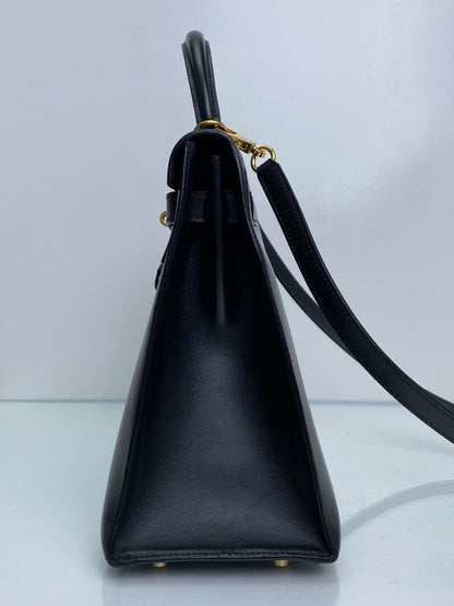 Hermes Kelly Sellier Noir Box Calf GHW #G