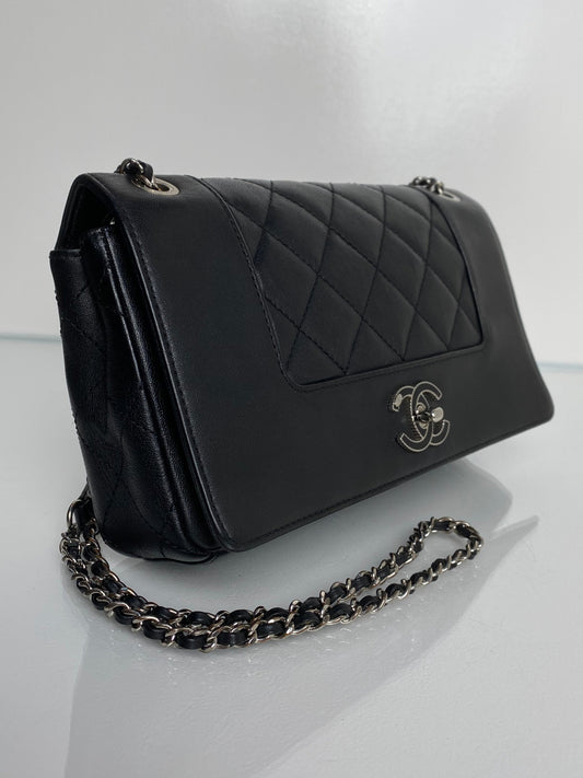 Chanel Black Mademoiselle Flap Bag SHW
