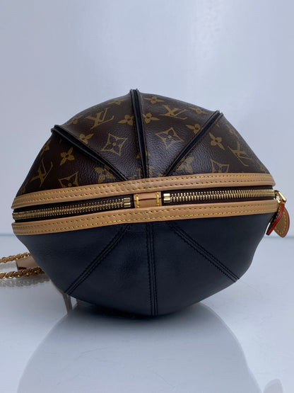 Louis Vuitton Monogram Canvas & Black Leather Egg Bag GHW