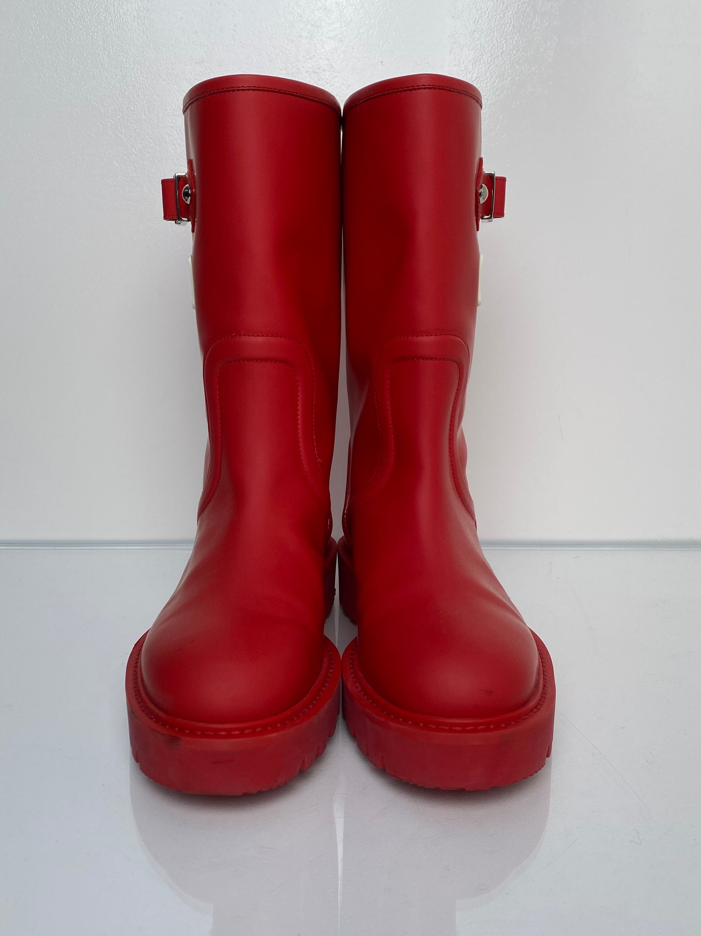 Louis Vuitton Red Rainboots, 39