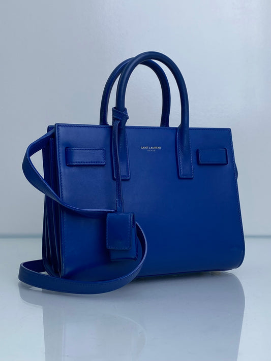 Saint Laurent Blue Crossbody Mini Nano GHW