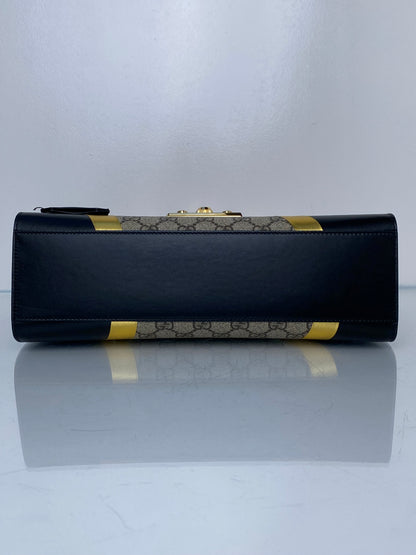 Gucci Supreme Black & Gold Padlock Shoulder Bag