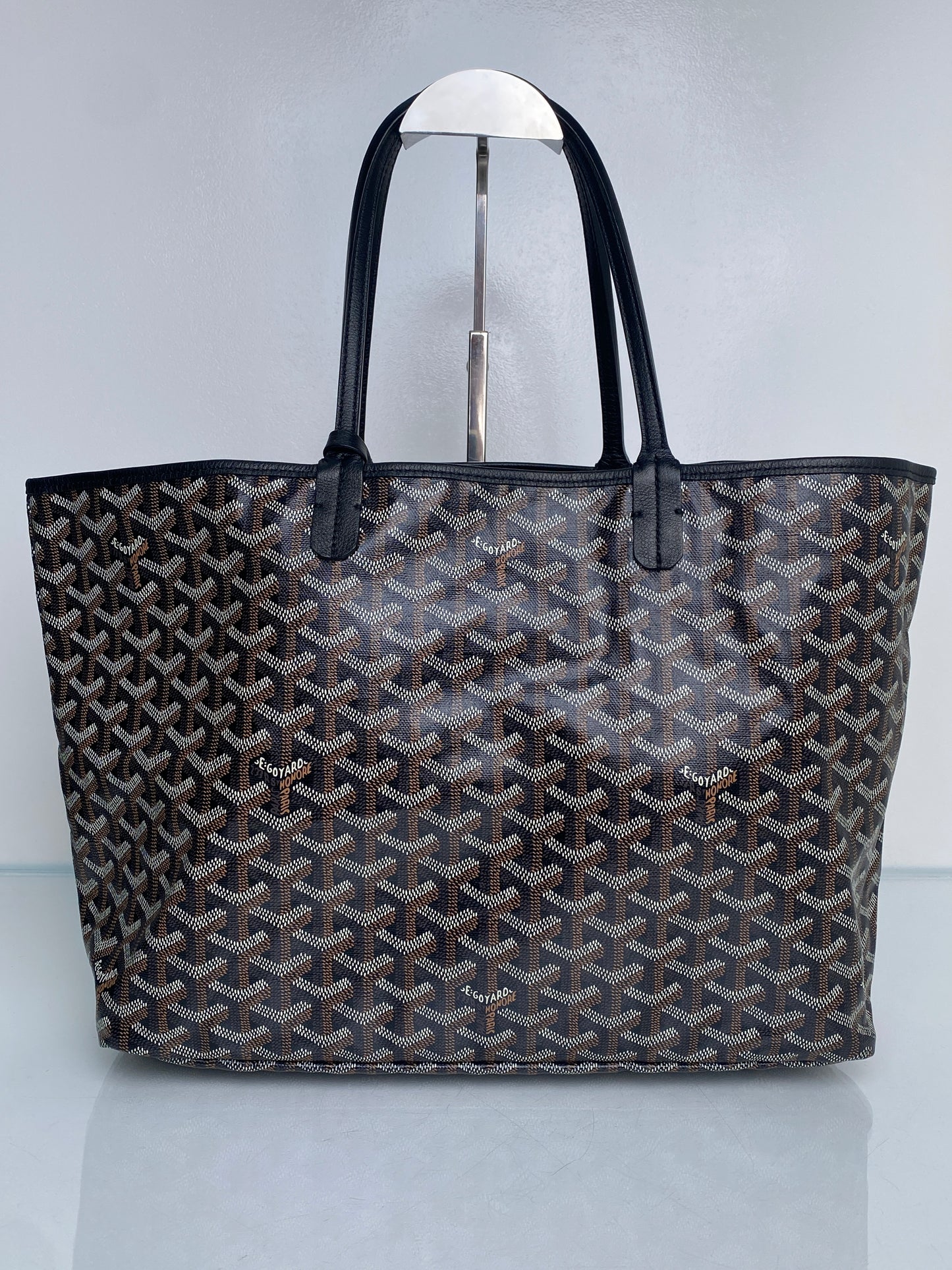 Goyard Black Saint Louis Canvas Tote PM