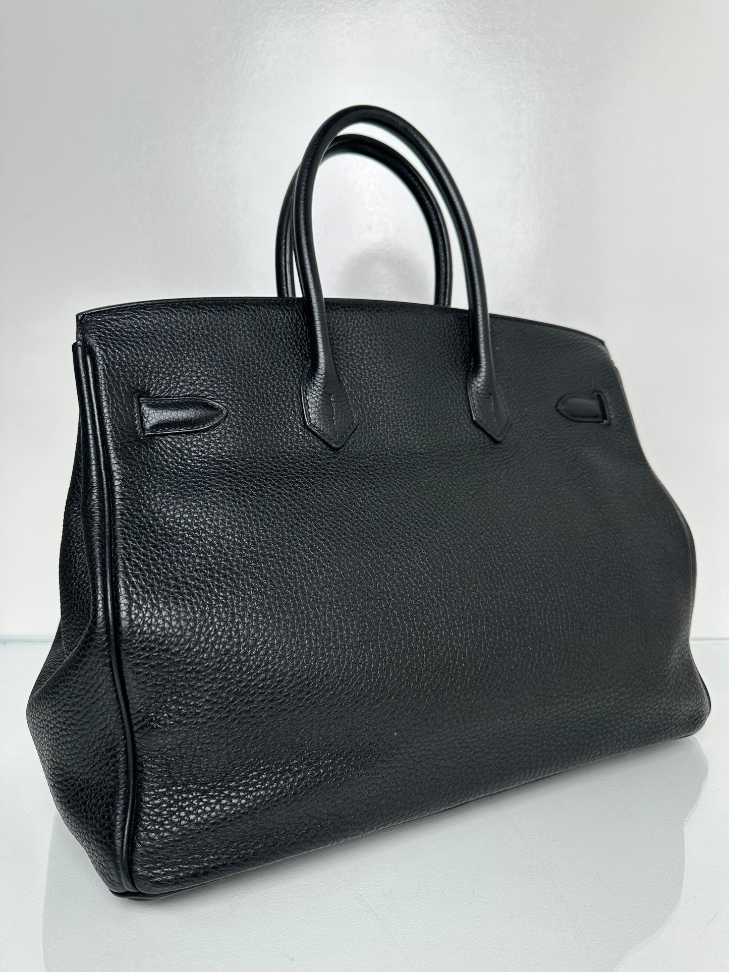 Hermes Birkin 35 Black Togo GHW #Q