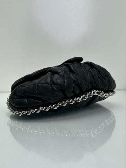 Chanel Black Quilted Chain Around Flap Crossbody Bag SHW