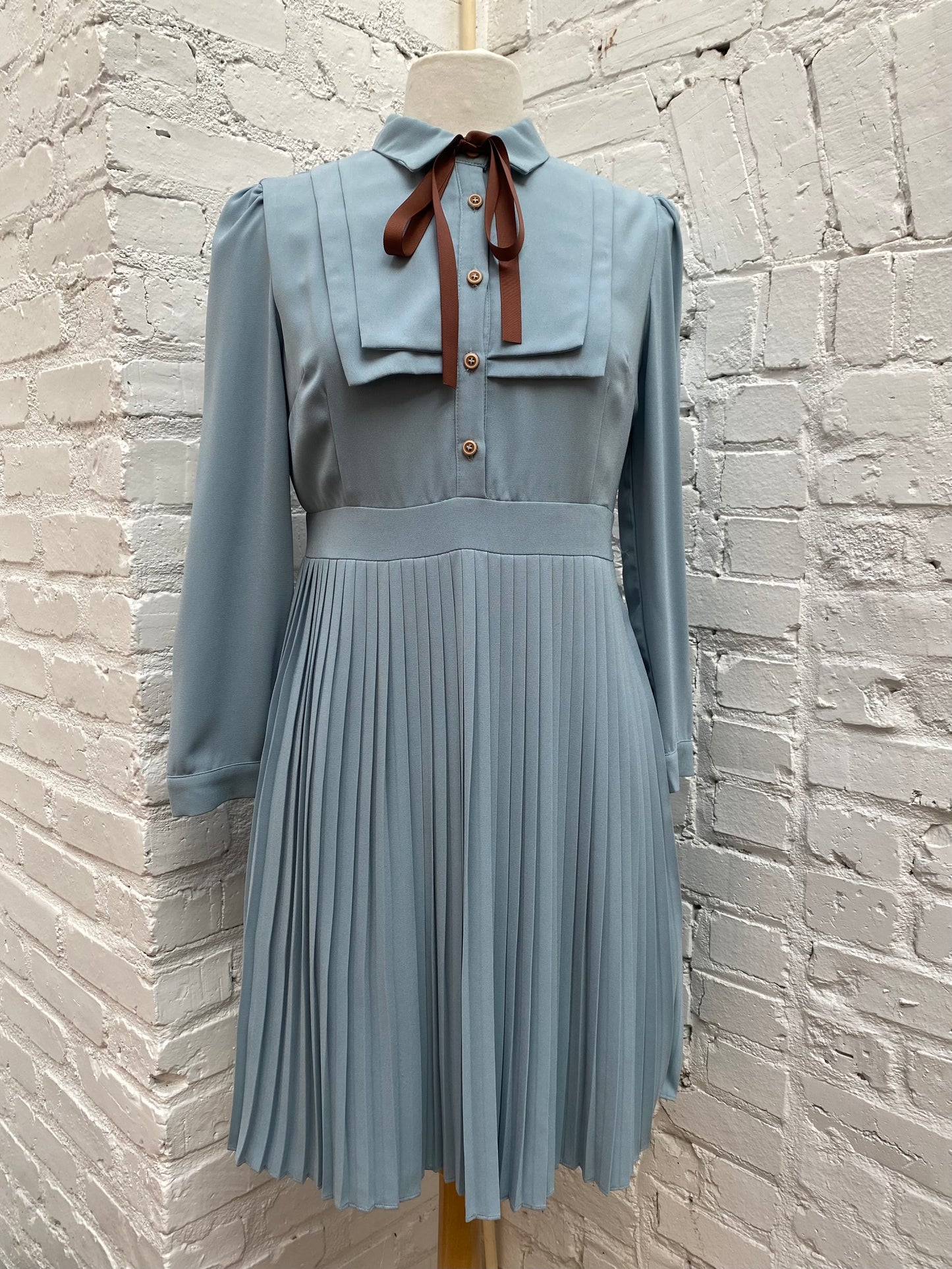 Gucci Blue Pleated Dress, S/M