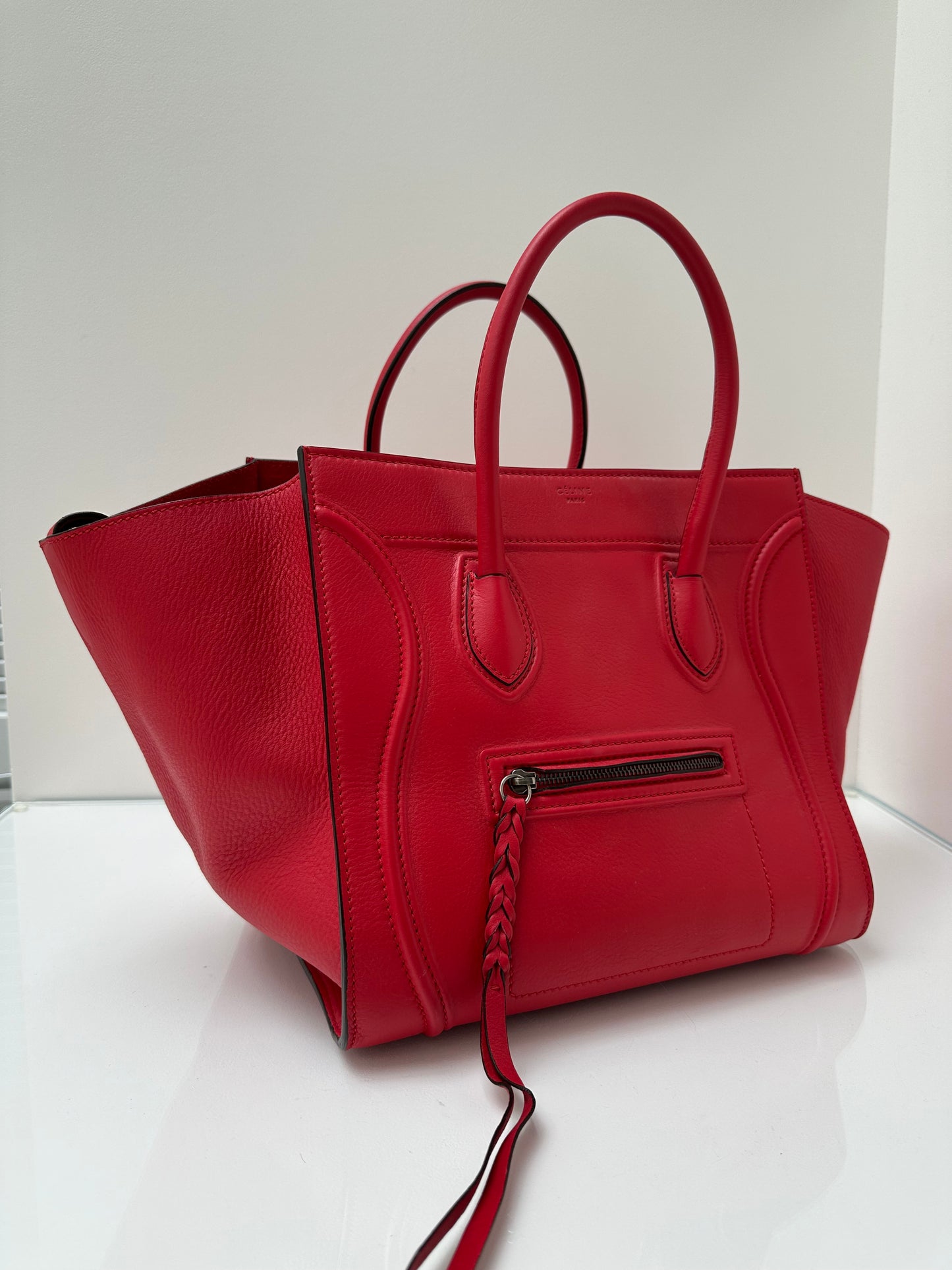 Celine Red Phantom Luggage Tote