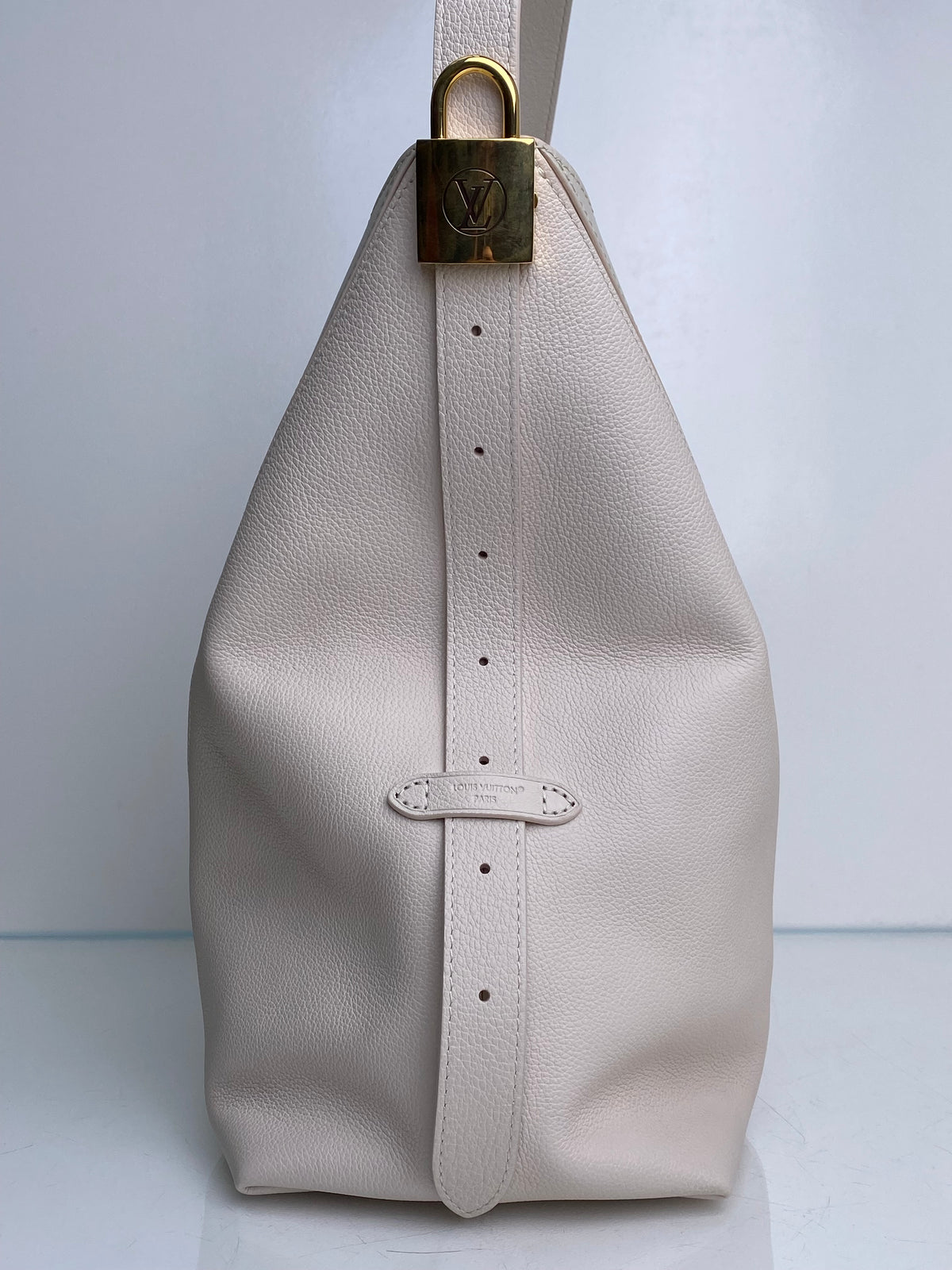 Louis Vuitton V Quartz Gris Low Key Hobo MM Bag GHW