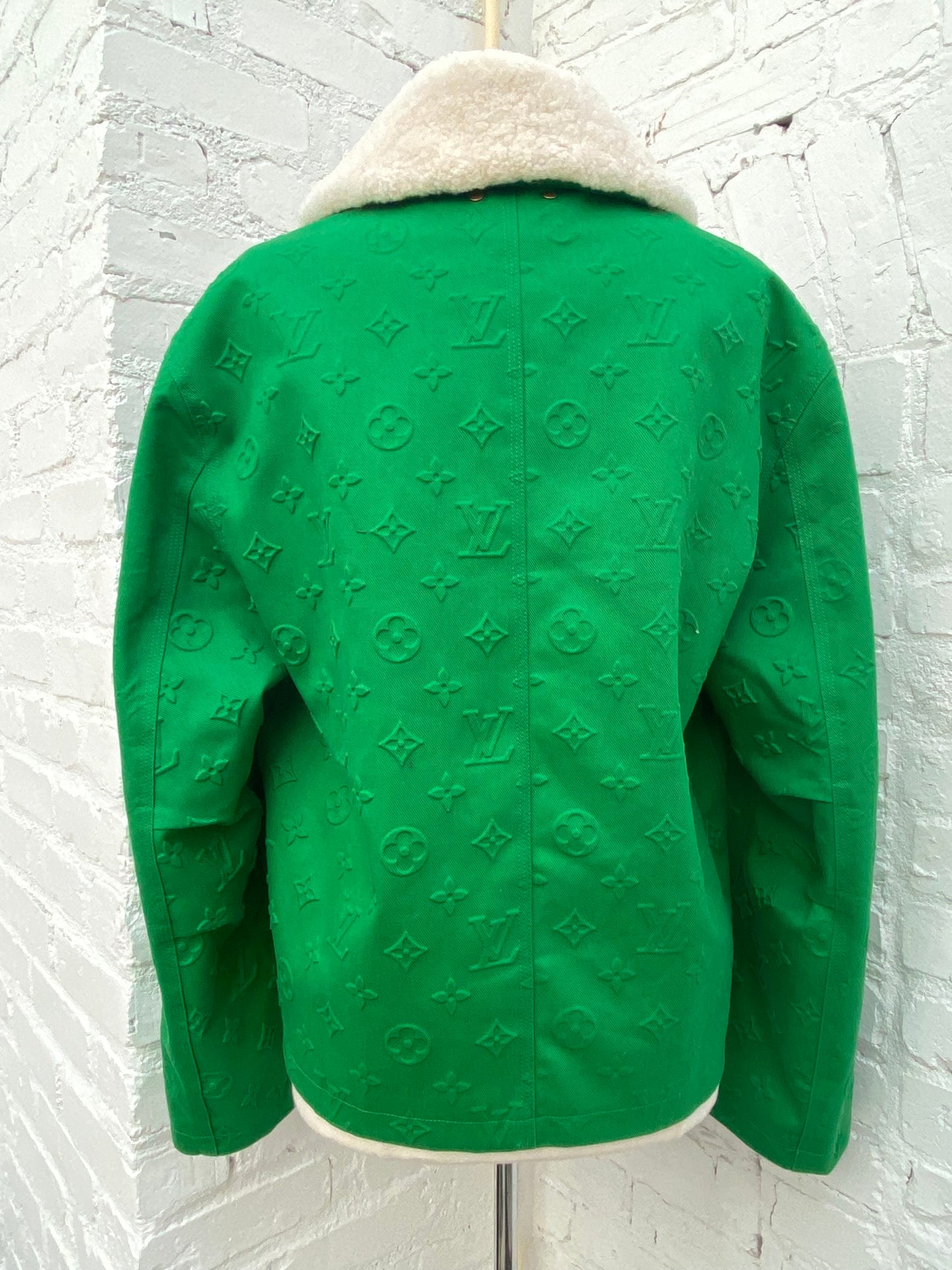 Louis Vuitton Green Monogram Workwear Denim Jacket, L