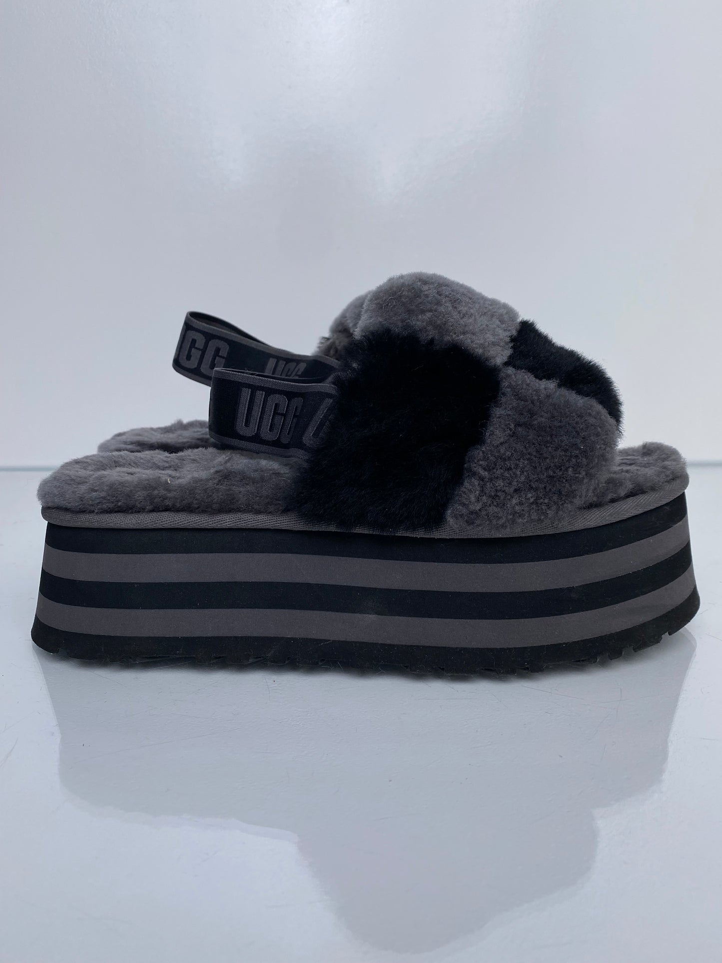 Ugg Grey/Black Checker Slippers, 39