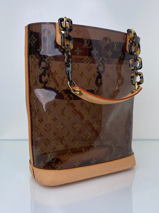 Louis Vuitton Monogram Vinyl Cabas Sac Ambre MM Bag GHW
