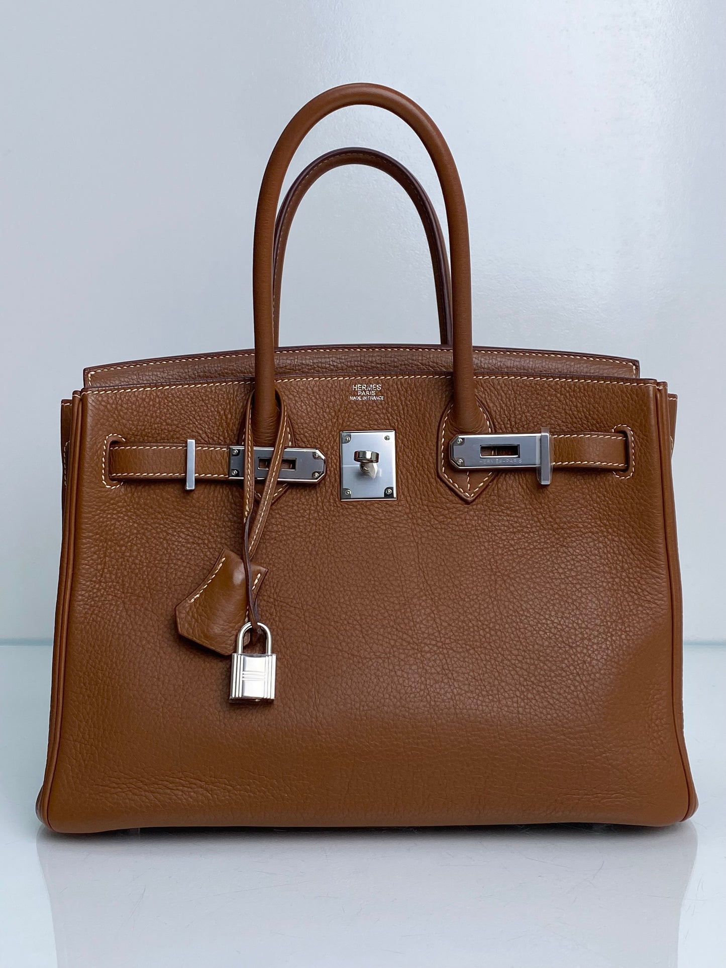 Hermes Birkin 30 Gold Clemence PHW #L