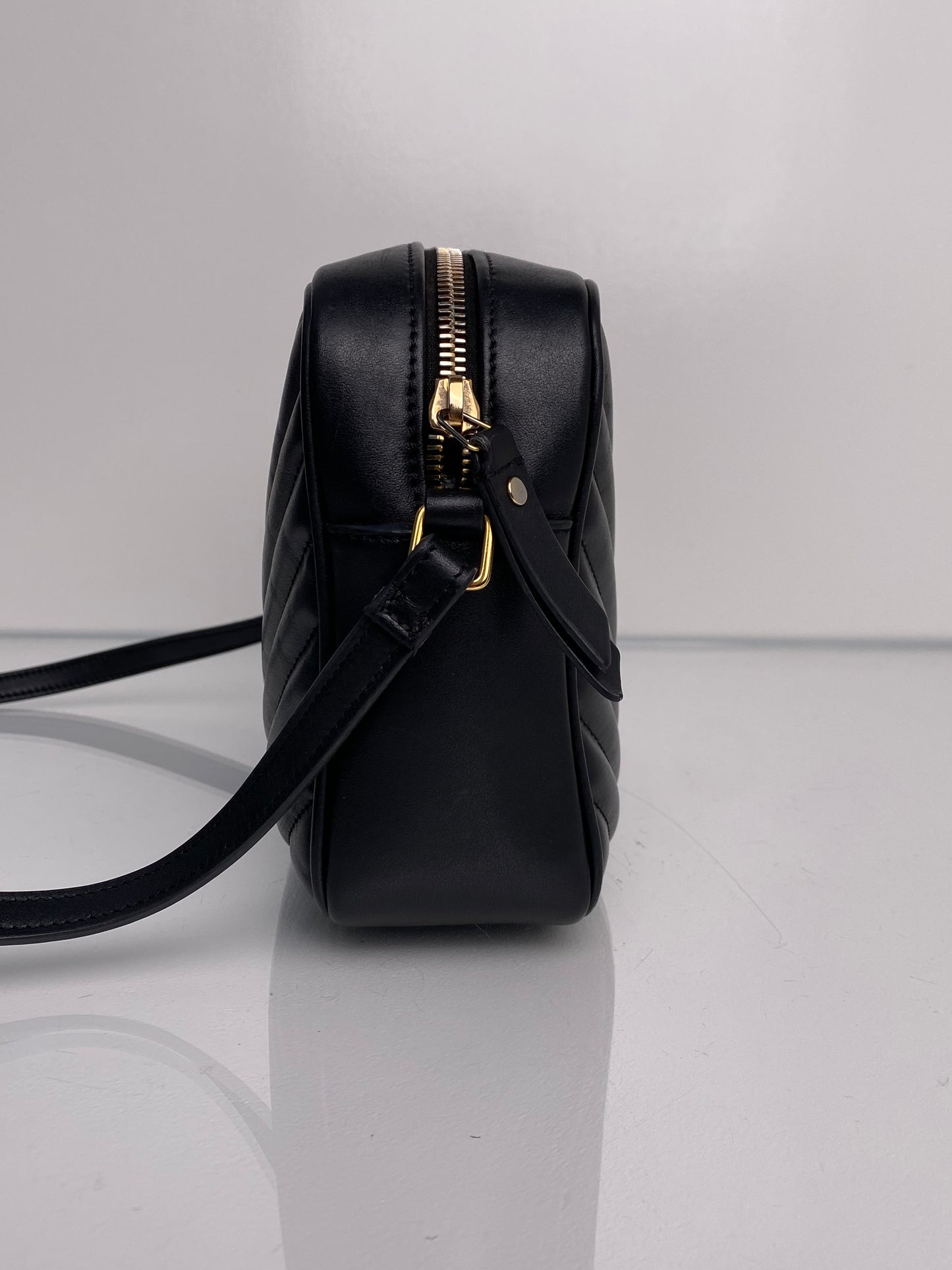 Saint Laurent Lou Lou Black Leather Crossbody GHW