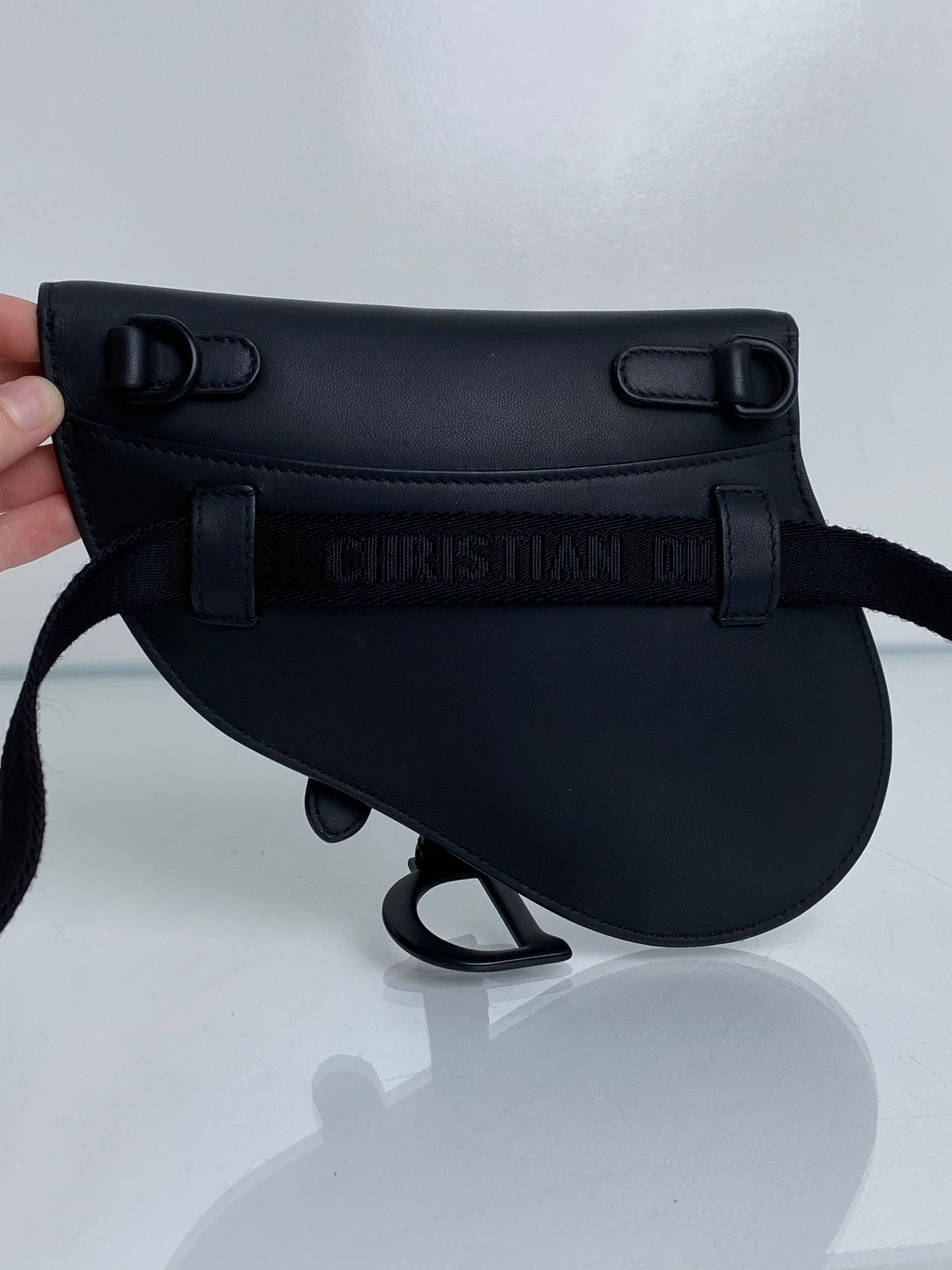 Dior Ultra Matte Black Saddle Mini Bum Bag MBHW