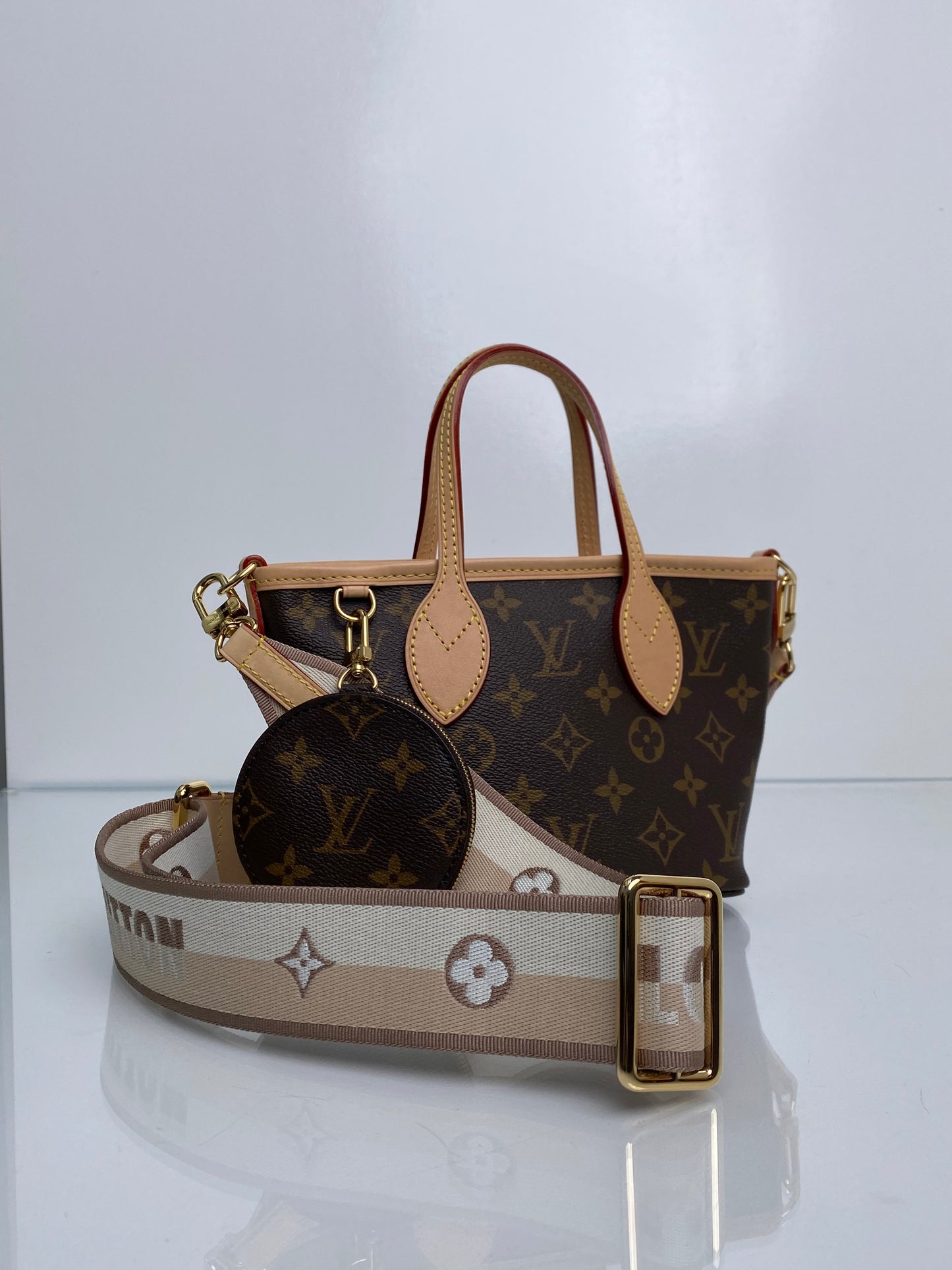 Louis Vuitton Monogram Neverfull BB Tote Shoulder Bag