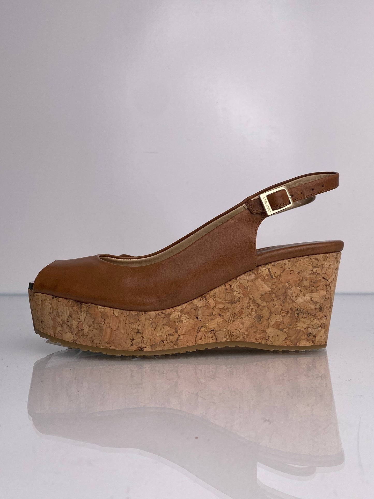 Jimmy Choo Brown Cork Wedges, 36