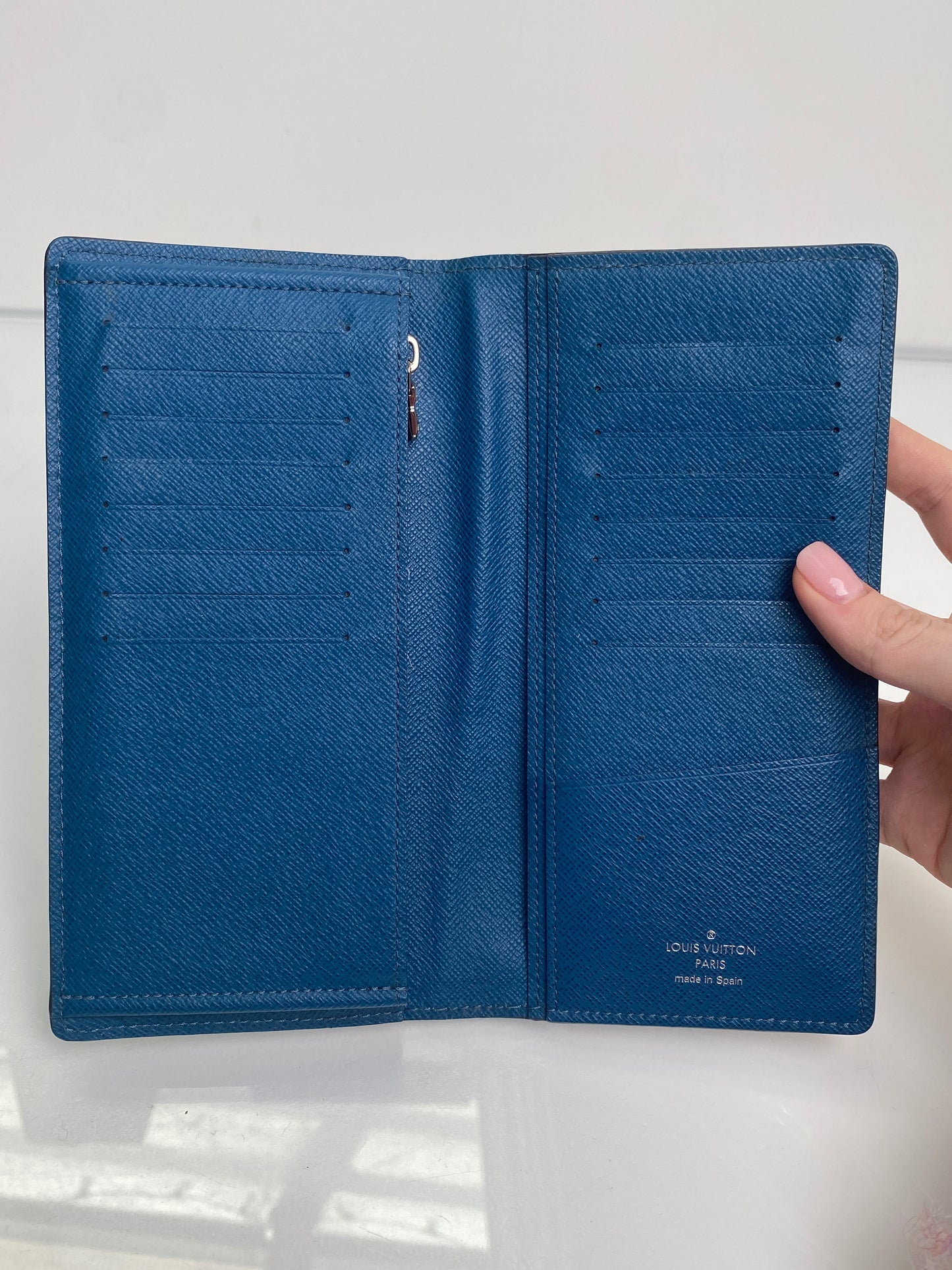Louis Vuitton Vintage Blue Epi Brazza Wallet