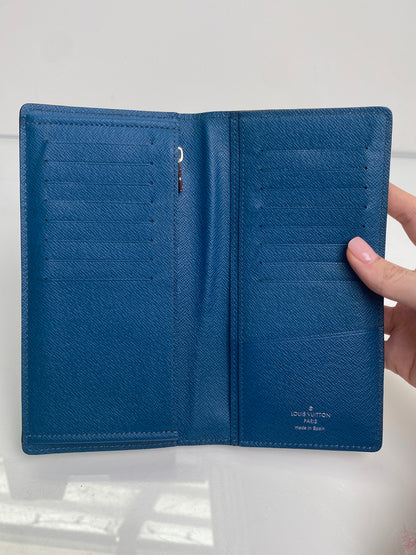 Louis Vuitton Vintage Blue Epi Brazza Wallet