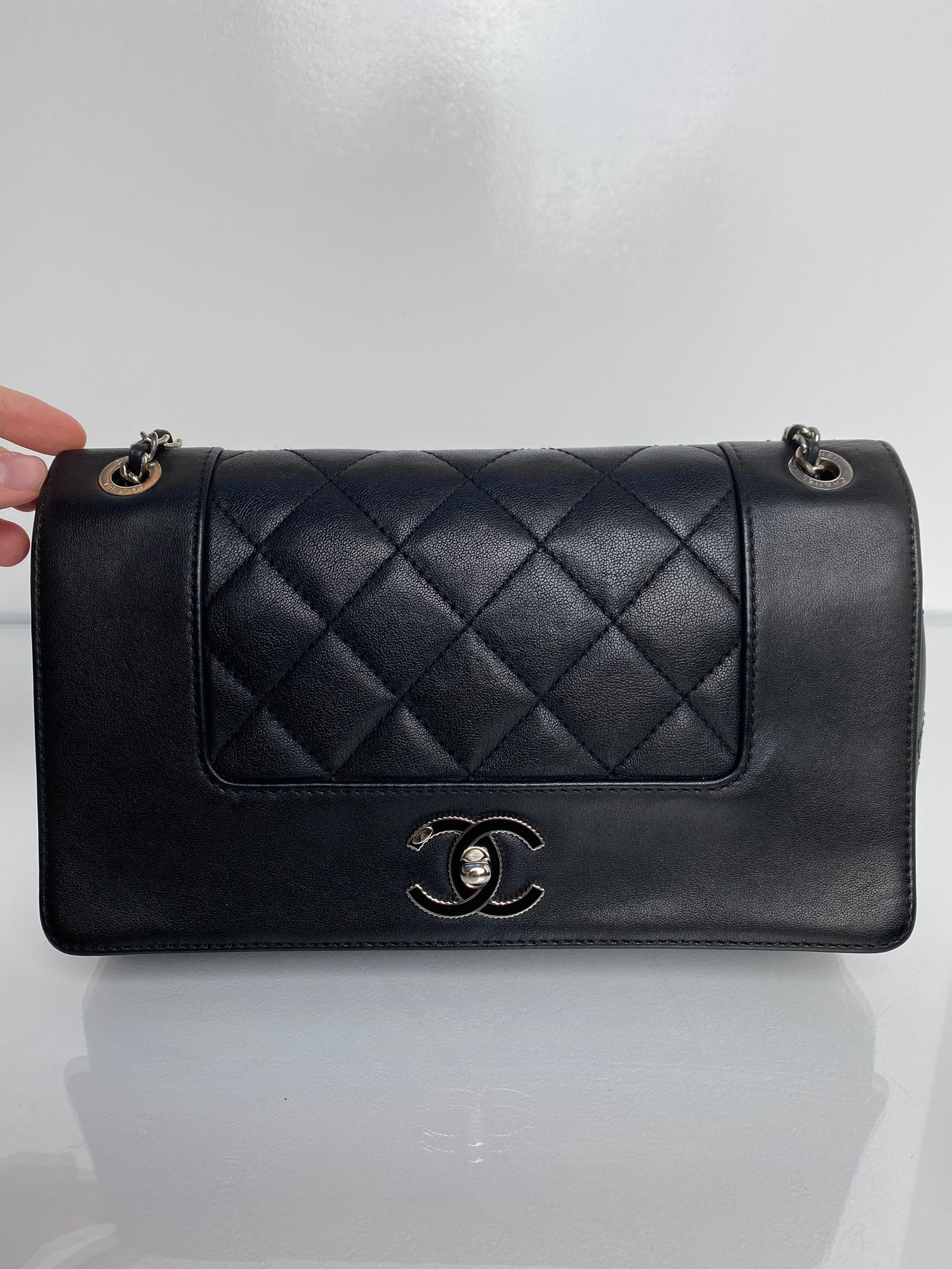 Chanel Black Mademoiselle Flap Bag SHW