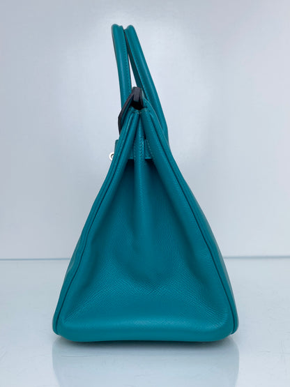 Hermes Birkin Bleu Paon Epsom PHW #X