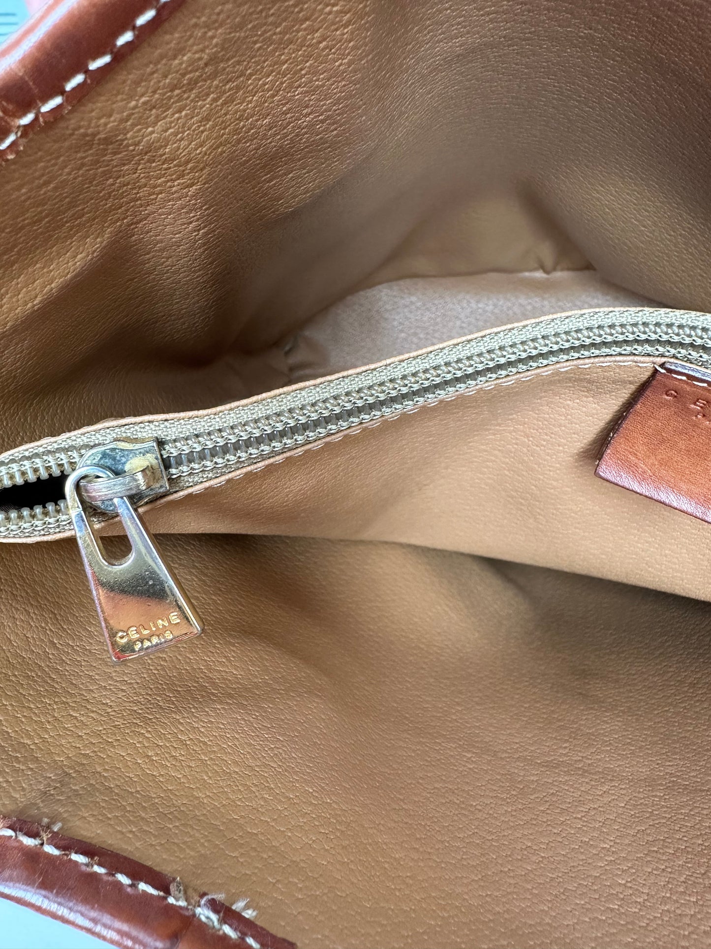 Celine Vintage Macadam Small Tote Bag GHW