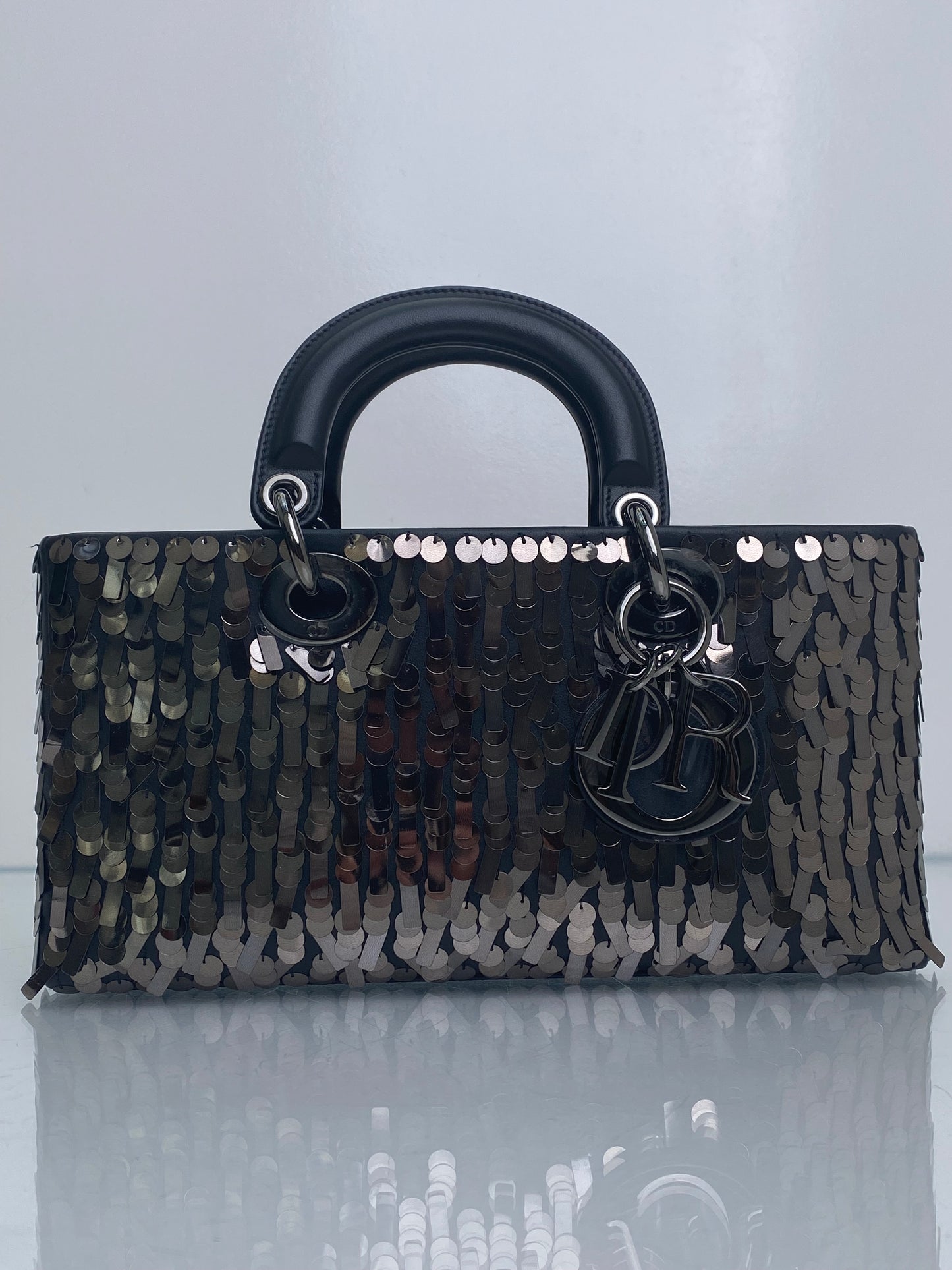Dior Black Sequin Lady D-Joy Medium Bag RHW