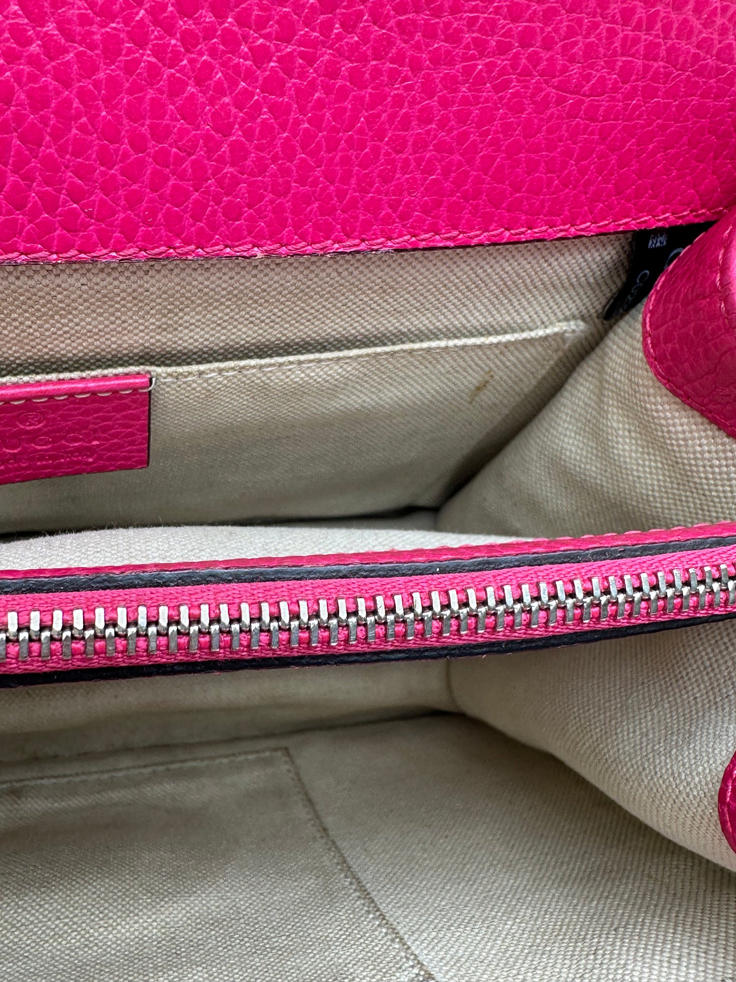 Gucci Hot Pink Leather Bamboo Tophandle Dionysus Bag SHW