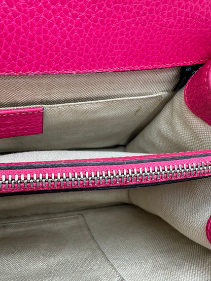 Gucci Hot Pink Leather Bamboo Tophandle Dionysus Bag SHW