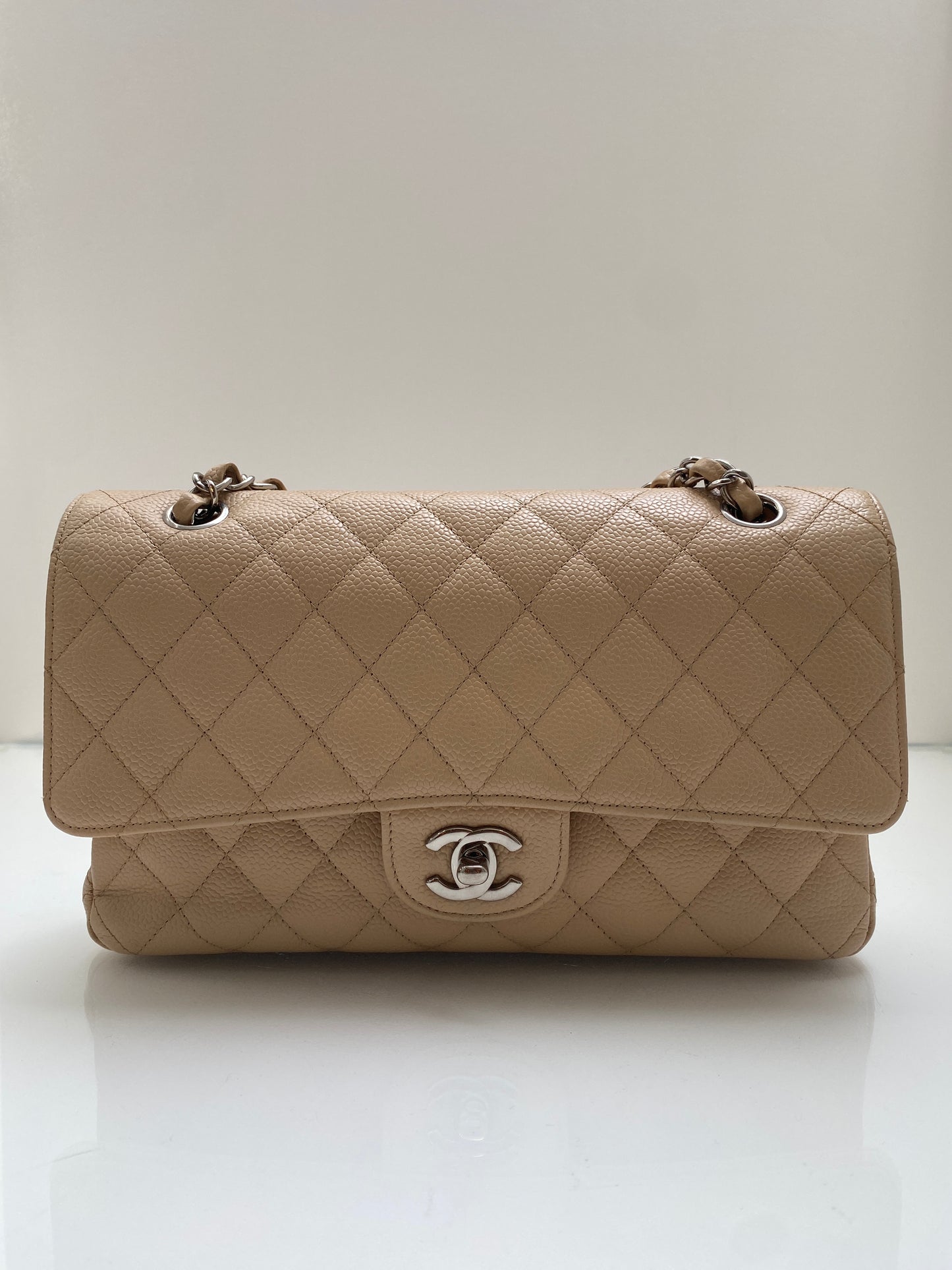 Chanel Medium Beige Caviar SHW