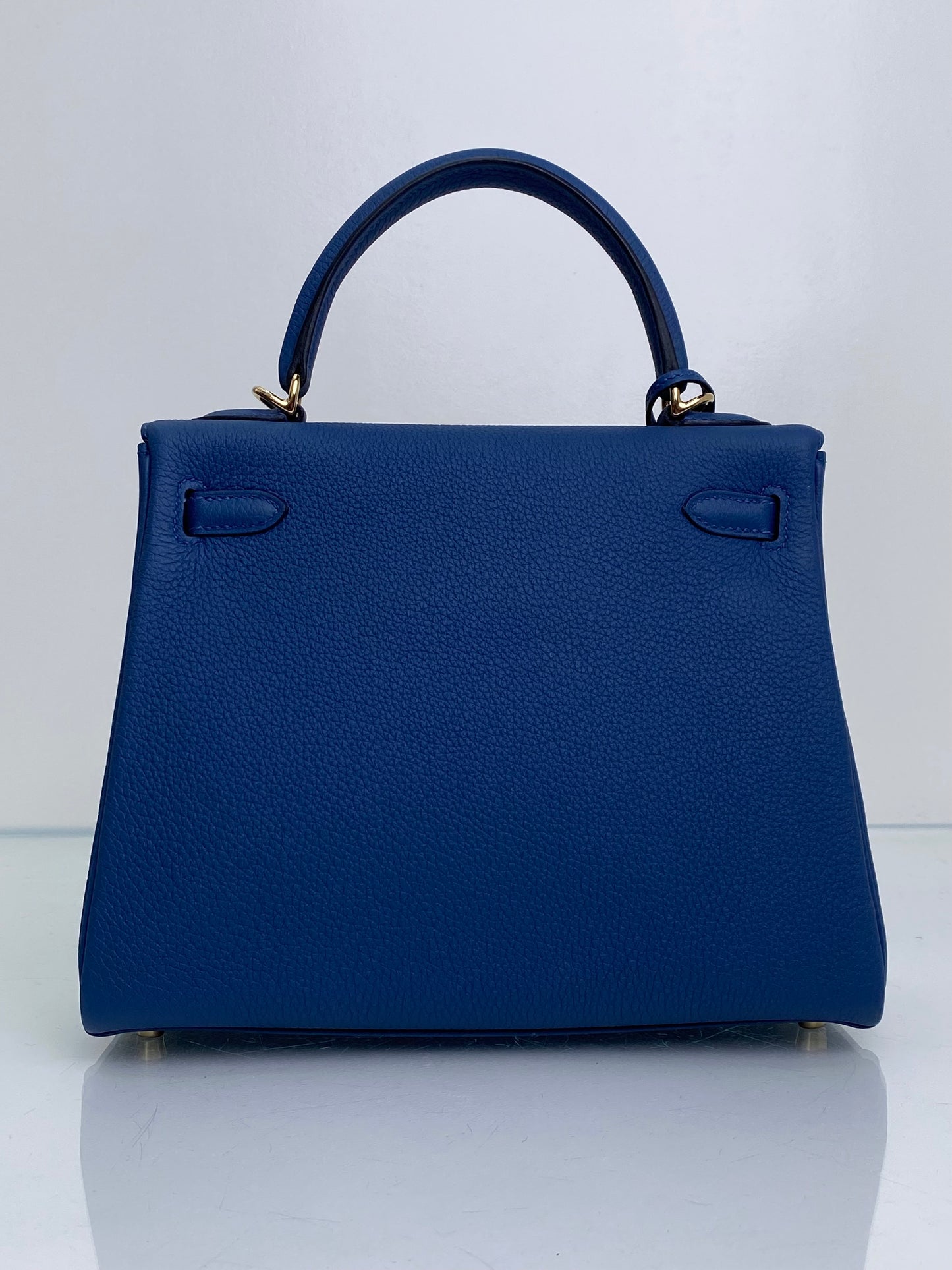 Hermes Kelly 25 Bleu Agate Togo GHW #K