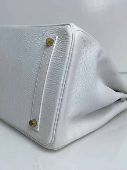 Hermes Birkin 35 White Epsom GHW #P